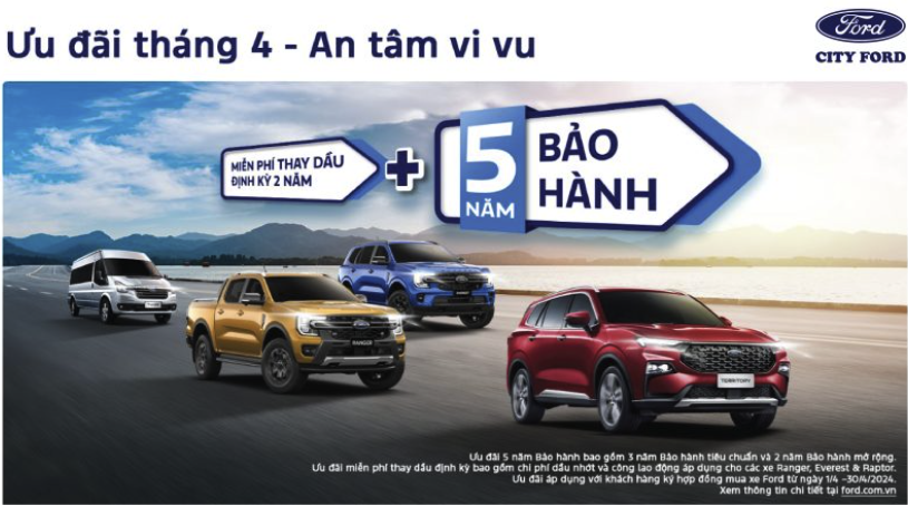 Ford Bình Triệu - Ưu Đãi Tháng 4 An Tâm Vi Vu
